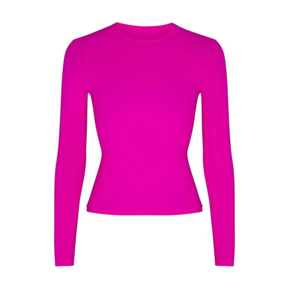 SKIMS Tops - NEW Skims Fits Everybody Long Sleeve T-Shirt Sz MEDIUM in Fuchsia